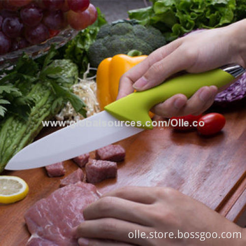 6" -inch Chongqing OLLE Ceramic Knife with Chrome-plated End Handle